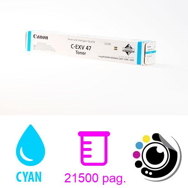 Original Canon Toner C-EXV47 Cyan 8517B002
