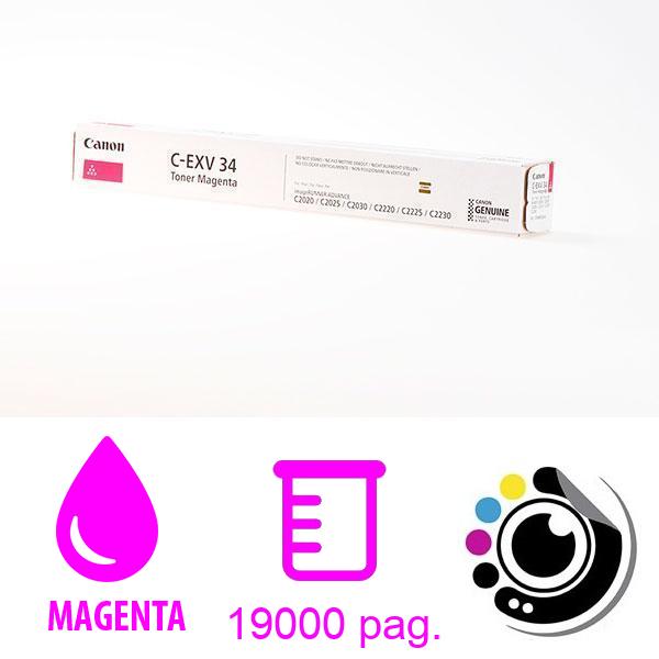 Original Canon Toner C-EXV34 Magenta 3784B002