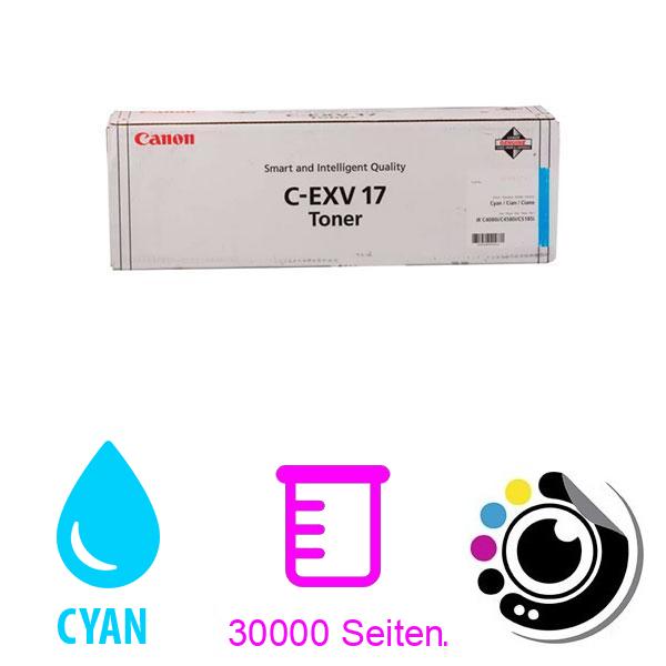Original Canon Toner C-EXV17 Cyan 0261B002