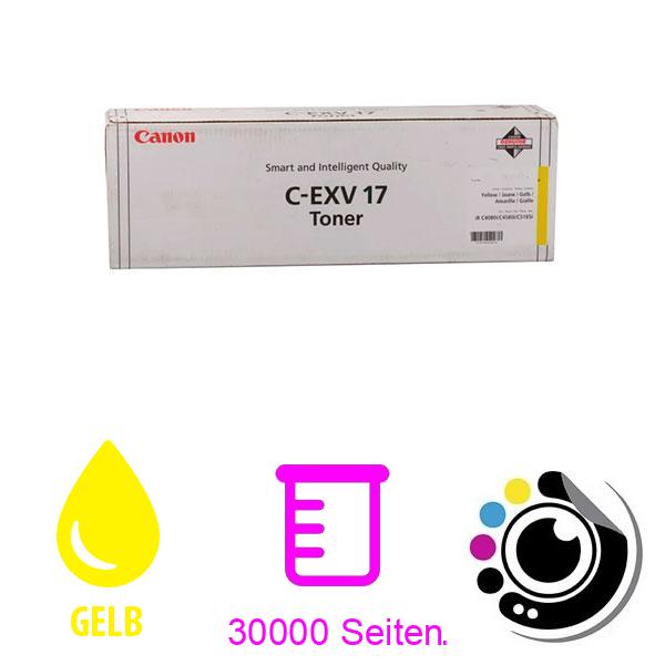 Original Canon Toner C-EXV17 Gelb 0259B002