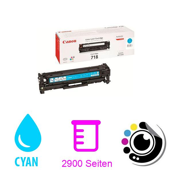 Original Canon Toner 718 Cyan 2661B002
