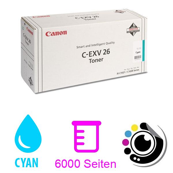 Original Canon Toner CEXV26 Cyan 1659B006