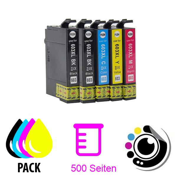 Kompatibles Druckerpatronen Pack x5 Epson 603XL für XP2100, XP2105, XP3100, XP3105, XP4100, XP4105, WF2810, WF2830, WF2850