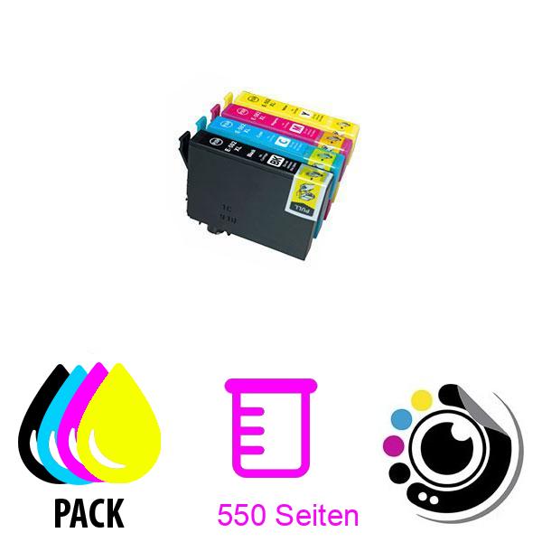 4er-Pack Kompatible Epson 502XL Tintenpatronen für XP- und WF-Drucker
