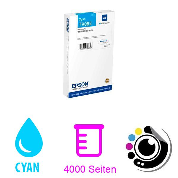 Original Patrone Epson T9082XL Cyan C13T908240