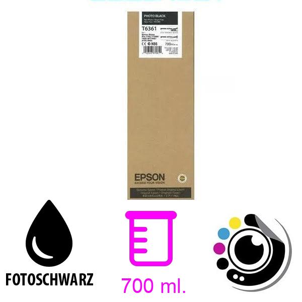 Original Patrone Epson T6361 Schwarz Foto C13T636100