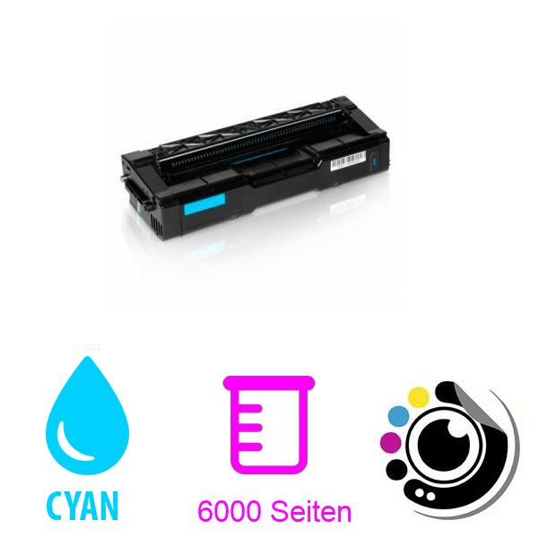 Kompatibler Toner Ricoh Aficio SP-C231 / SP-C232 / SP-C242 / SP-C310 / SP-C311 / SP-C312 / SP-C320 Cyan 406480