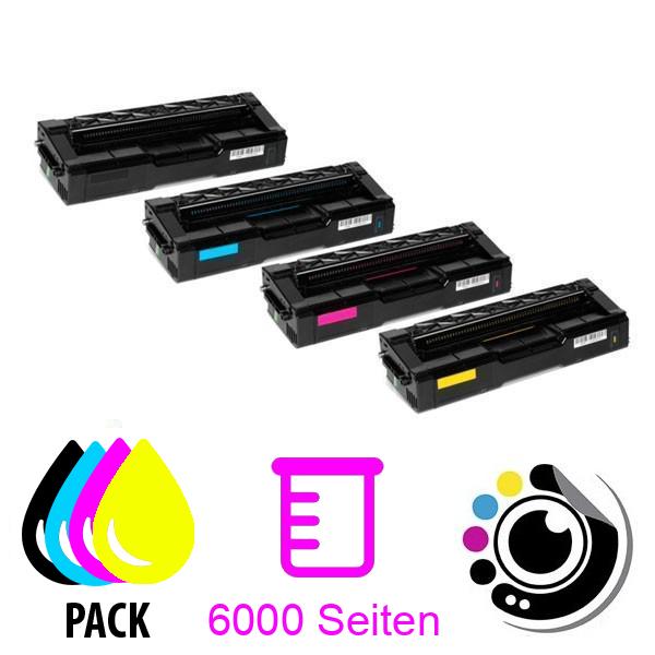 Kompatibel Pack 4 Druckerpatronen Toner Ricoh SP-C231N / SP-C310 Schwarz, Cyan, Magenta, Gelb