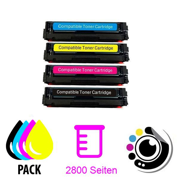 Pack mit 4 Kompatiblen Tonern 201X - CF400X / CF401X / CF402X / CF403X