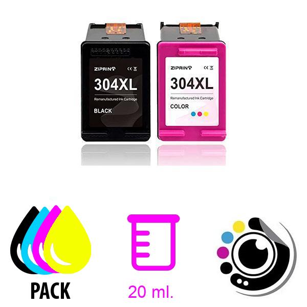Kompatible Kartusche Pack 2 HP 304XL V3 N9K08AE / N9K07AE