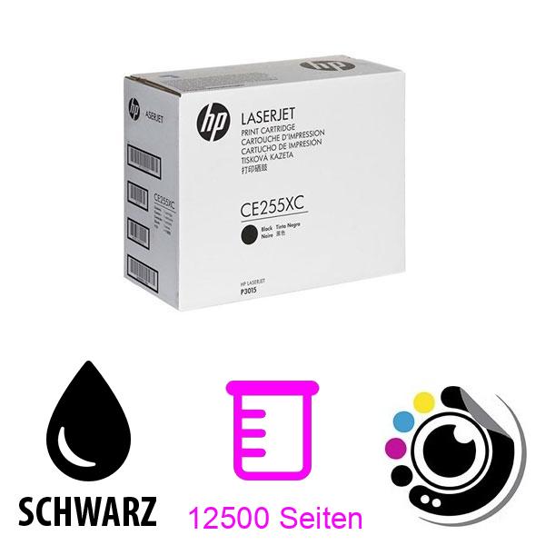 Original Toner HP CE255XC Schwarz 55X