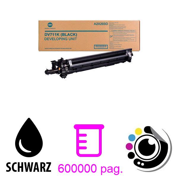 Original Konica Minolta DV-711K Schwarz ( DV711K ) ( A2X203D )