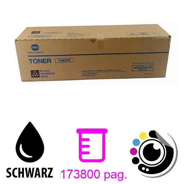 Original Toner Konica Minolta TN627 Schwarz (ACVV130)