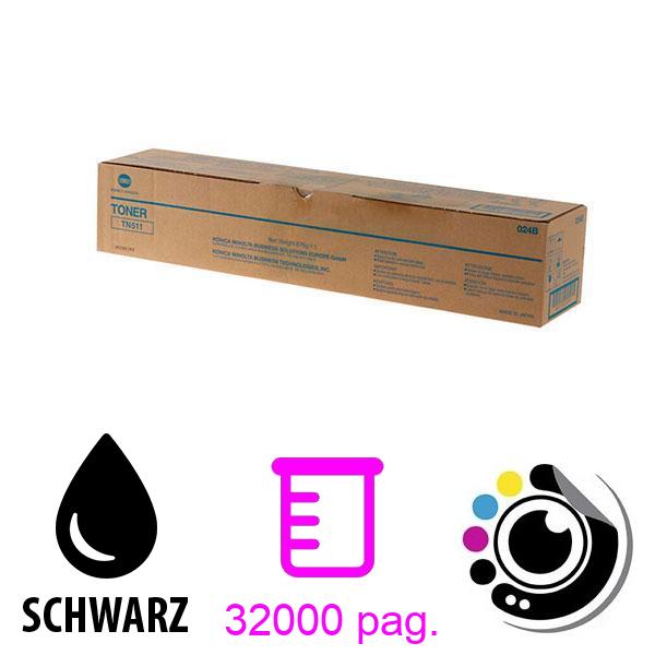 Original Toner Konica Minolta TN511 Schwarz 024B