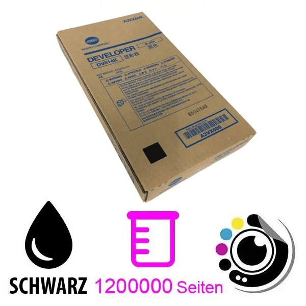 Originalentwickler Konica Minolta DV-614 Schwarz (A3VX600)