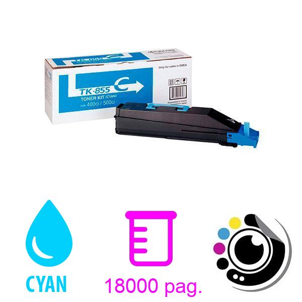 Original Toner Kyocera TK855 Cyan 1T02H7CEU0 TK-855