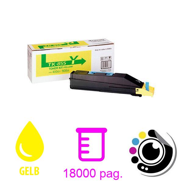 Original Toner Kyocera TK855 Gelb 1T02H7AEU0 TK-855