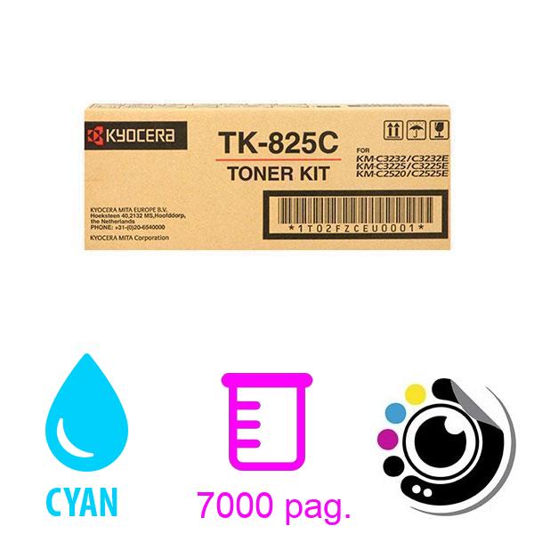 Original Toner Kyocera TK825 Cyan 1T02FZCEU0 TK-825