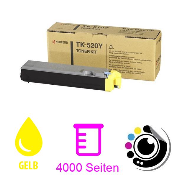 Original Toner Kyocera TK520 Gelb 1T02HJAEU0