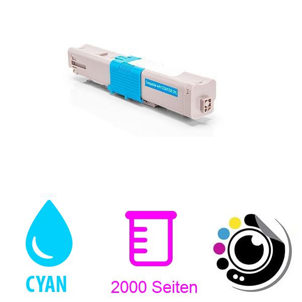 Kompatibler Toner OKI C310 / C330 / C331 / C510 / C511 / C530 / C531 Cyan 44469706