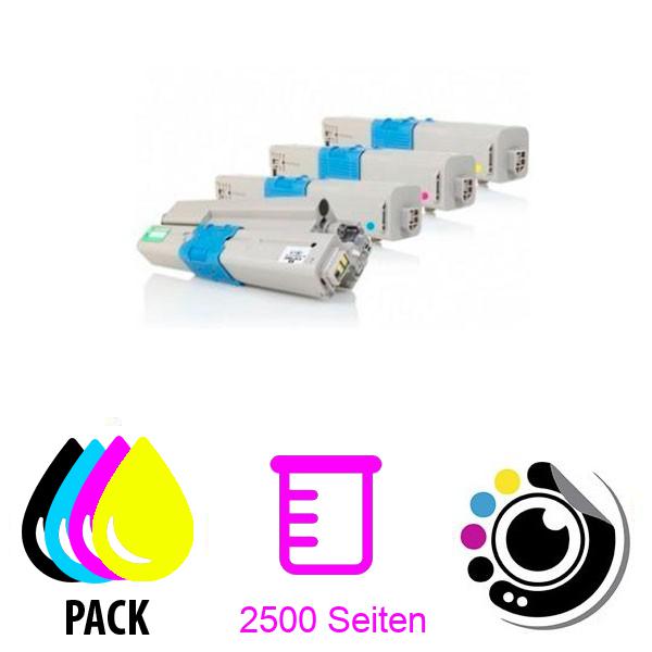 4er-Pack Kompatible OKI C301 / C321 Toner