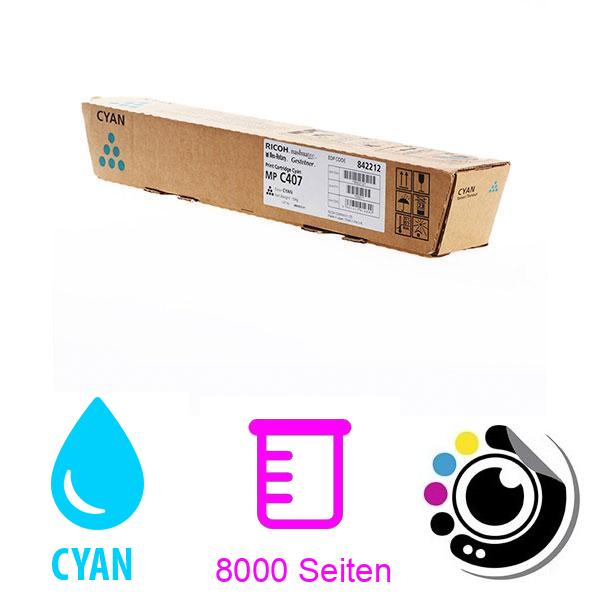 Original Toner Ricoh MP C407 Cyan 842212