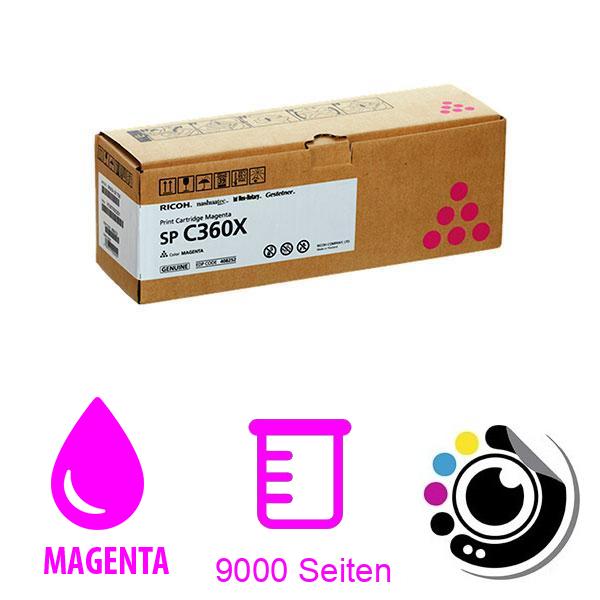 Original Toner Ricoh SP-C360X Magenta 408252