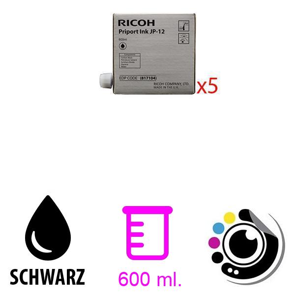 Original pack Toner ricoh JP12 ( 5 uds) 817104 Schwarz